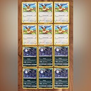 Eevee and Umbreon Pokémon Card Lot Bulk Bundle Set 12 Cards